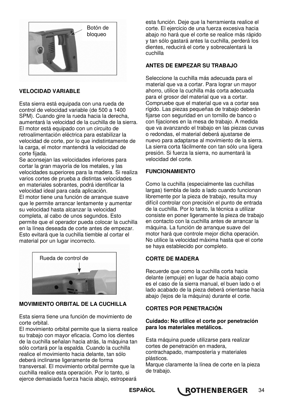 ROTHENBERGER Universal ROTIGER VARIO Electronic User Manual | Page 35 / 84