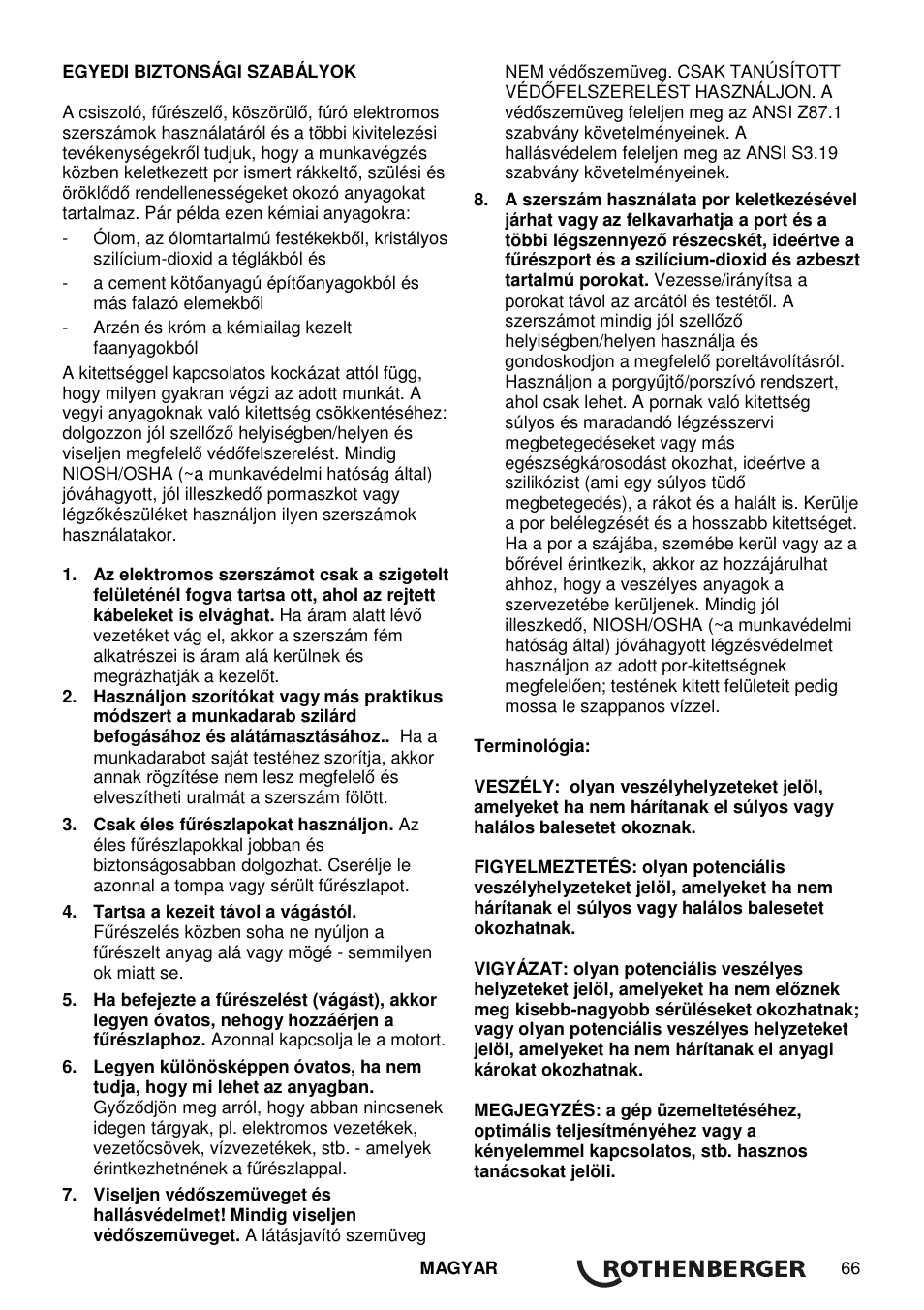 ROTHENBERGER Universal ROTIGER VARIO Electronic User Manual | Page 67 / 84