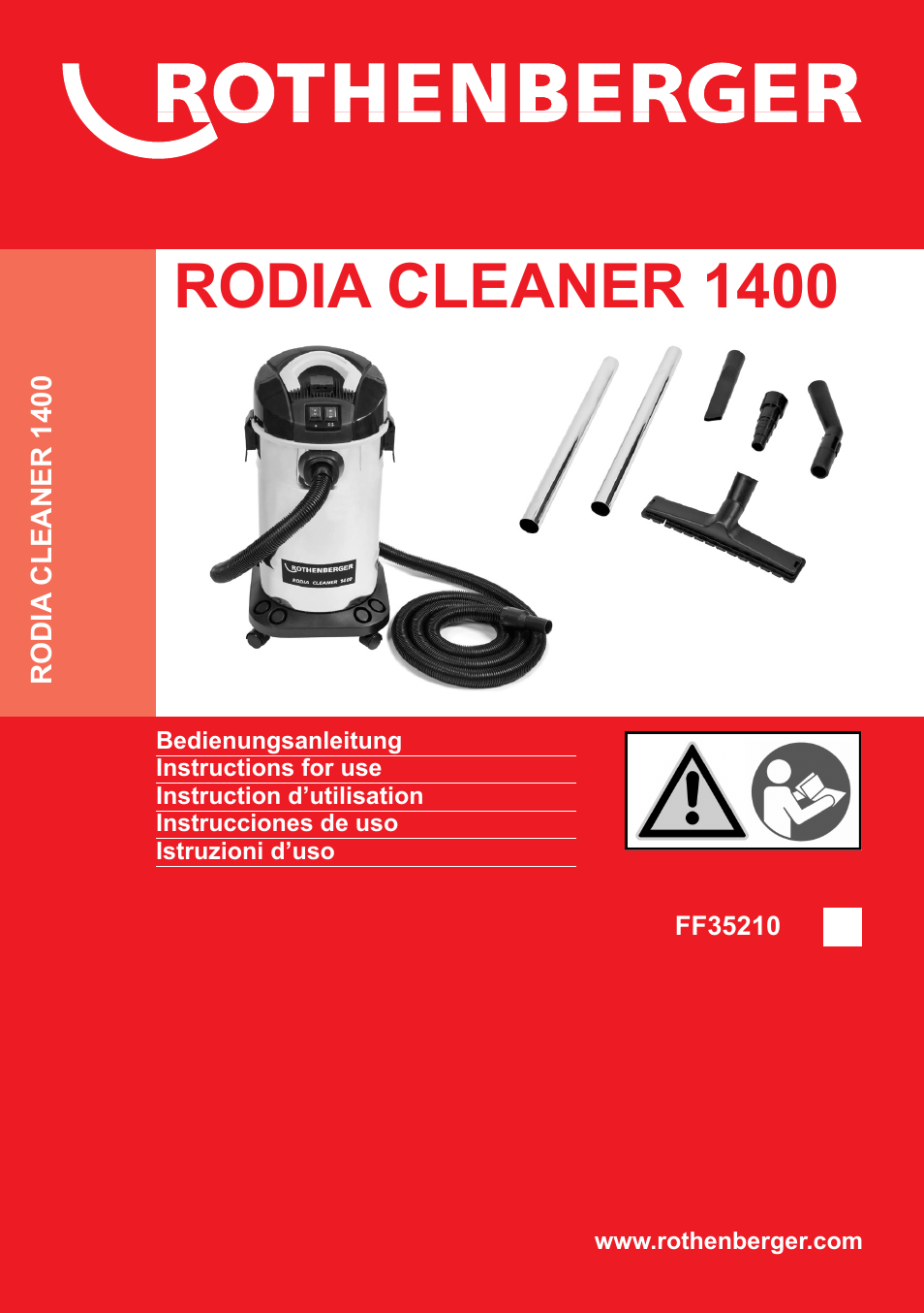 ROTHENBERGER RODIA CLEANER 1400 User Manual | 36 pages