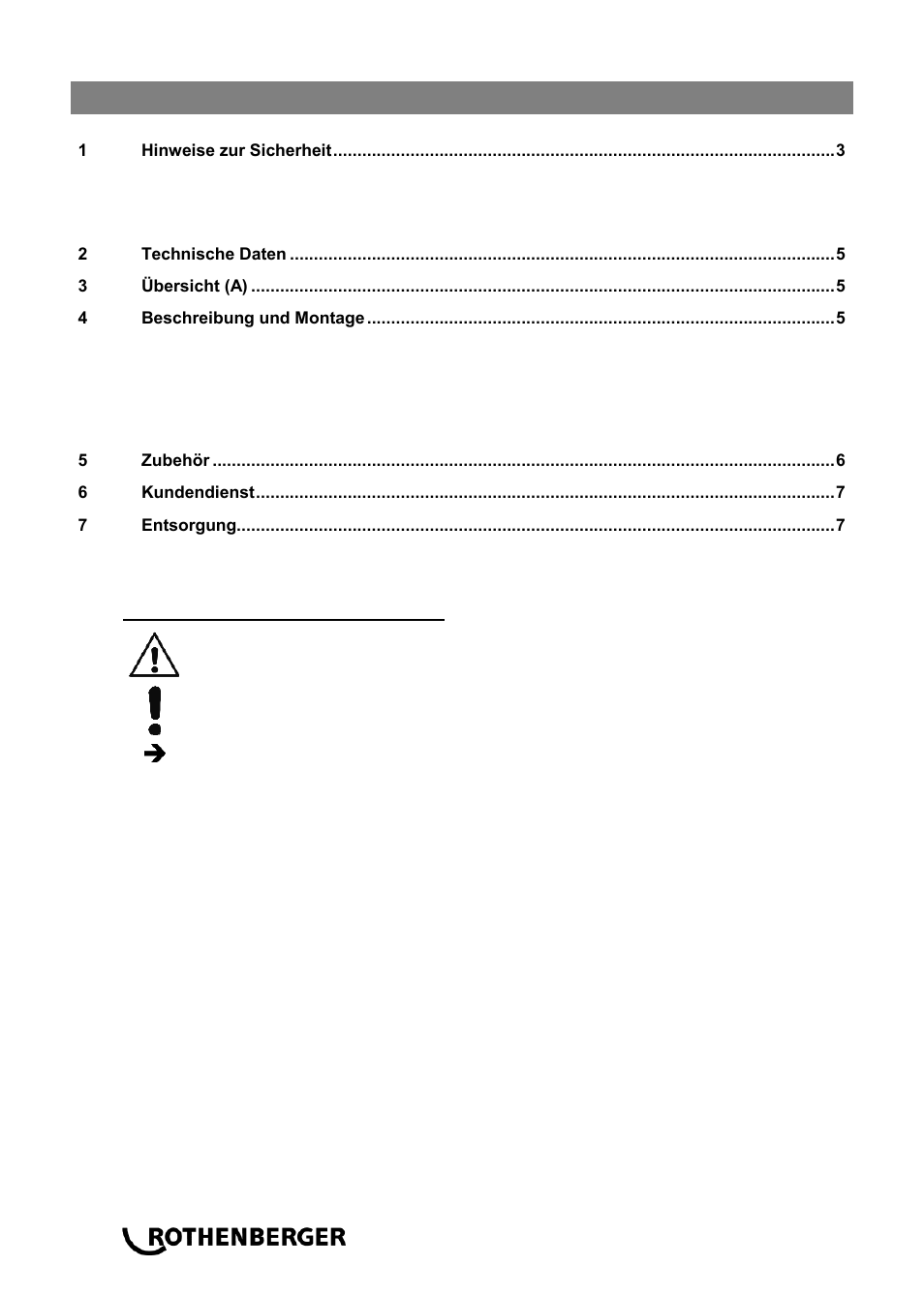 Ba_rodia cleaner 1400_0514 de, Inhalt seite | ROTHENBERGER RODIA CLEANER 1400 User Manual | Page 4 / 36