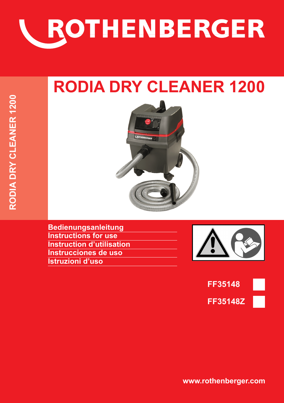 ROTHENBERGER RODIA DRY CLEANER 1200 User Manual | 40 pages