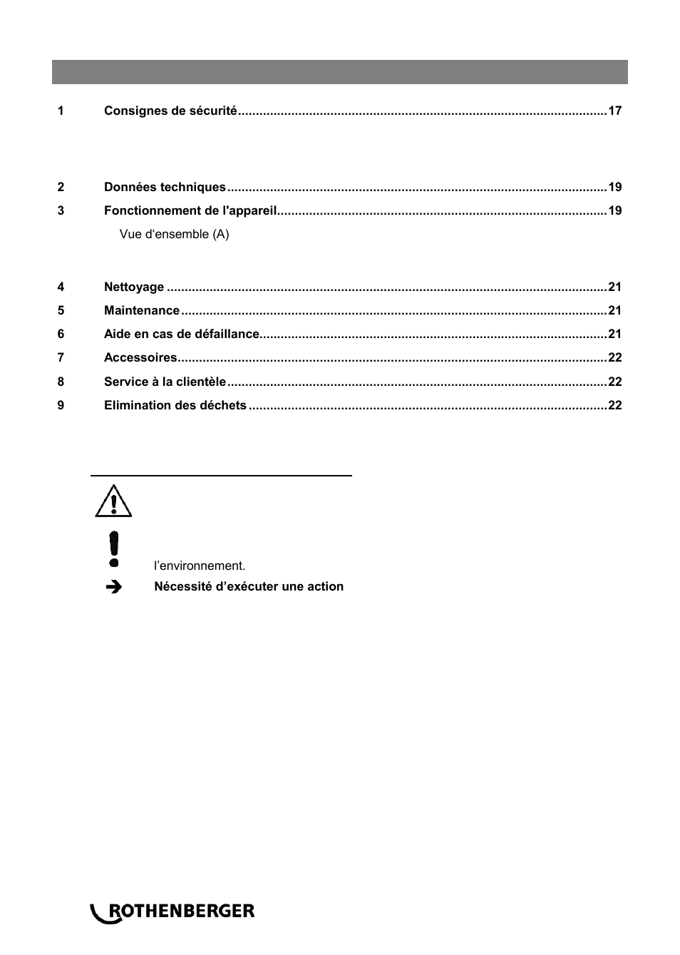 ROTHENBERGER RODIA DRY CLEANER 1200 User Manual | Page 18 / 40