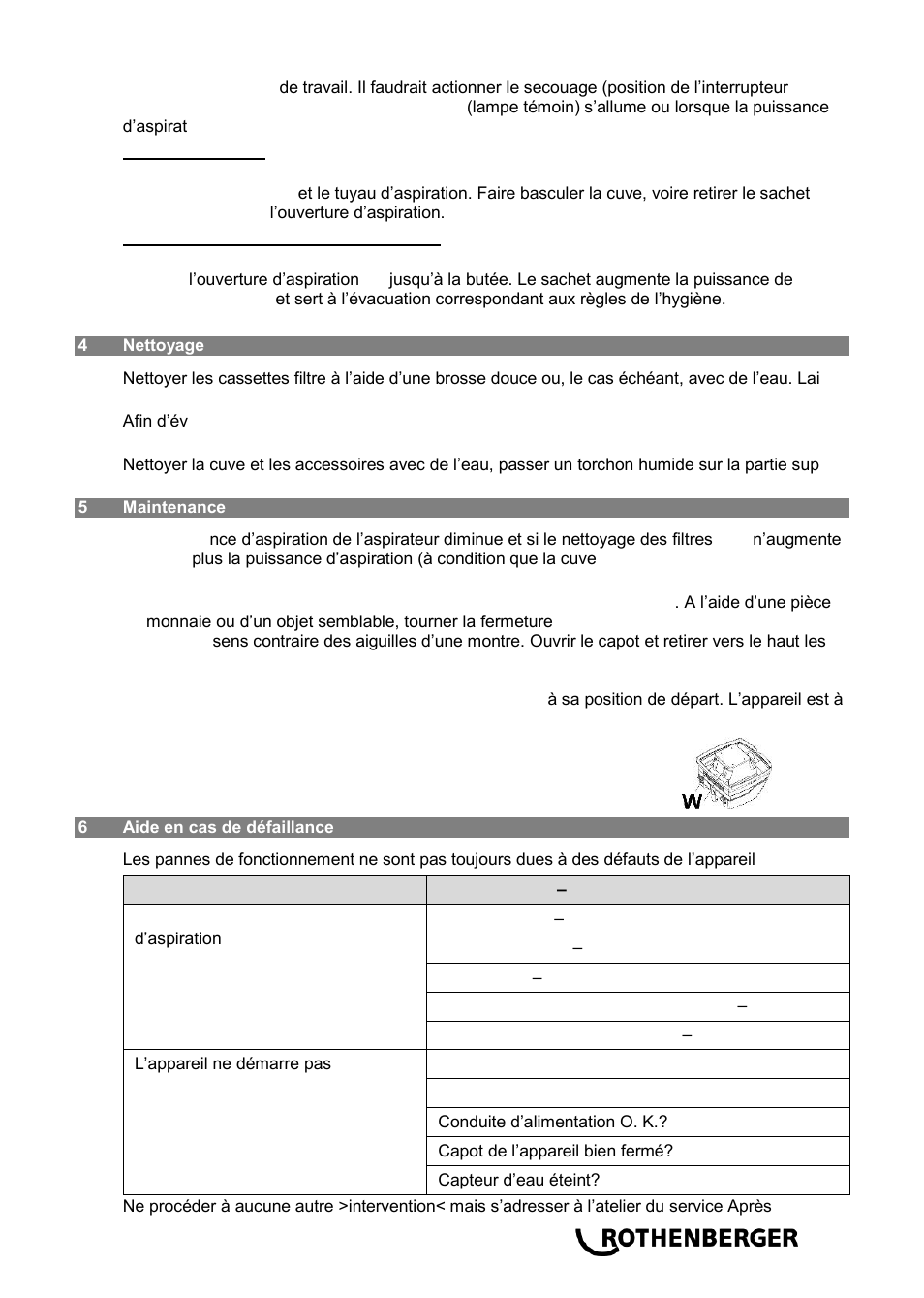 ROTHENBERGER RODIA DRY CLEANER 1200 User Manual | Page 23 / 40