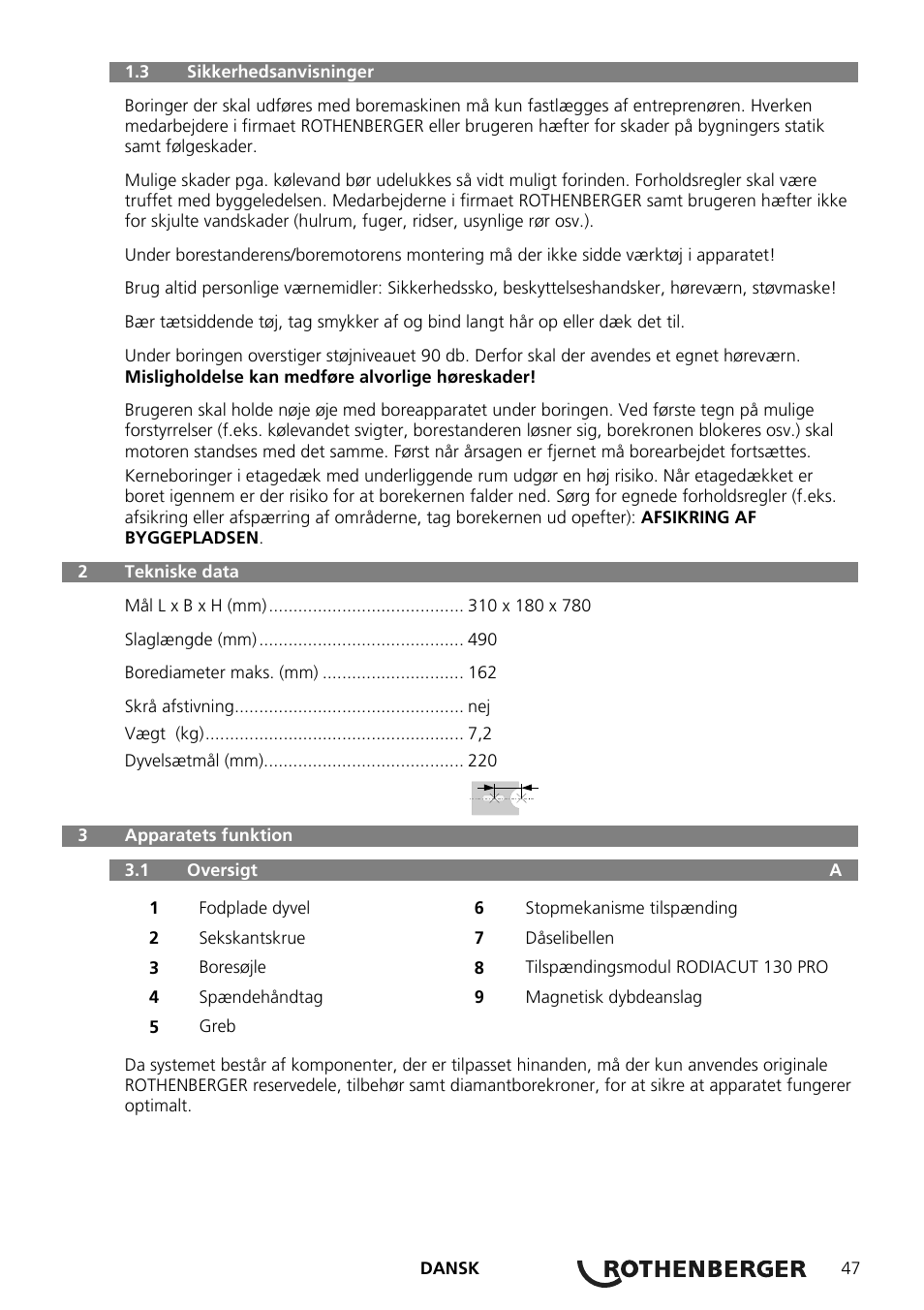 ROTHENBERGER RODIACUT 130 PRO User Manual | Page 49 / 124