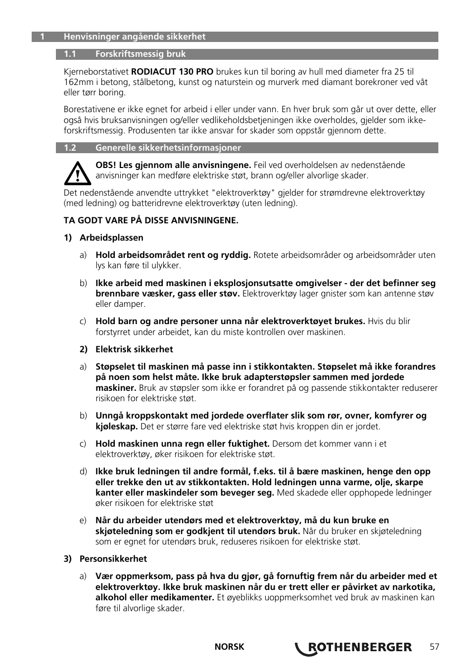 ROTHENBERGER RODIACUT 130 PRO User Manual | Page 59 / 124