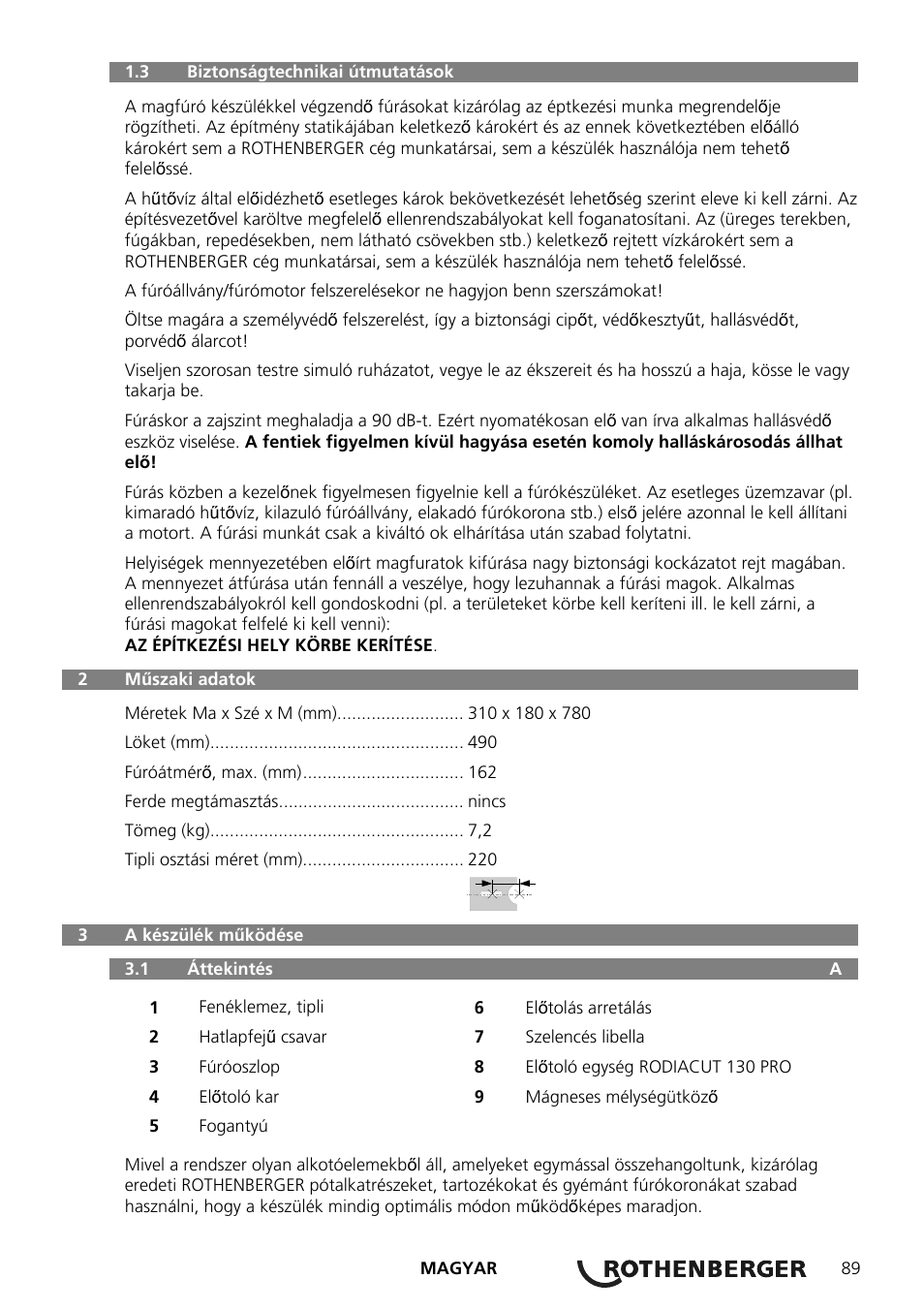 ROTHENBERGER RODIACUT 130 PRO User Manual | Page 91 / 124