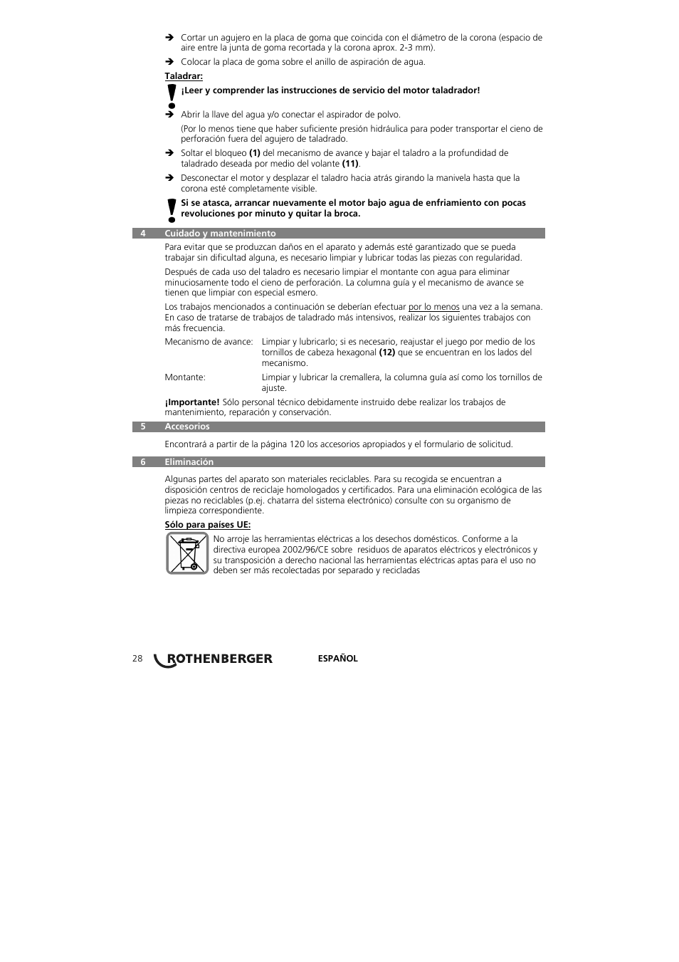 ROTHENBERGER RODIACUT 131 DWS User Manual | Page 32 / 130