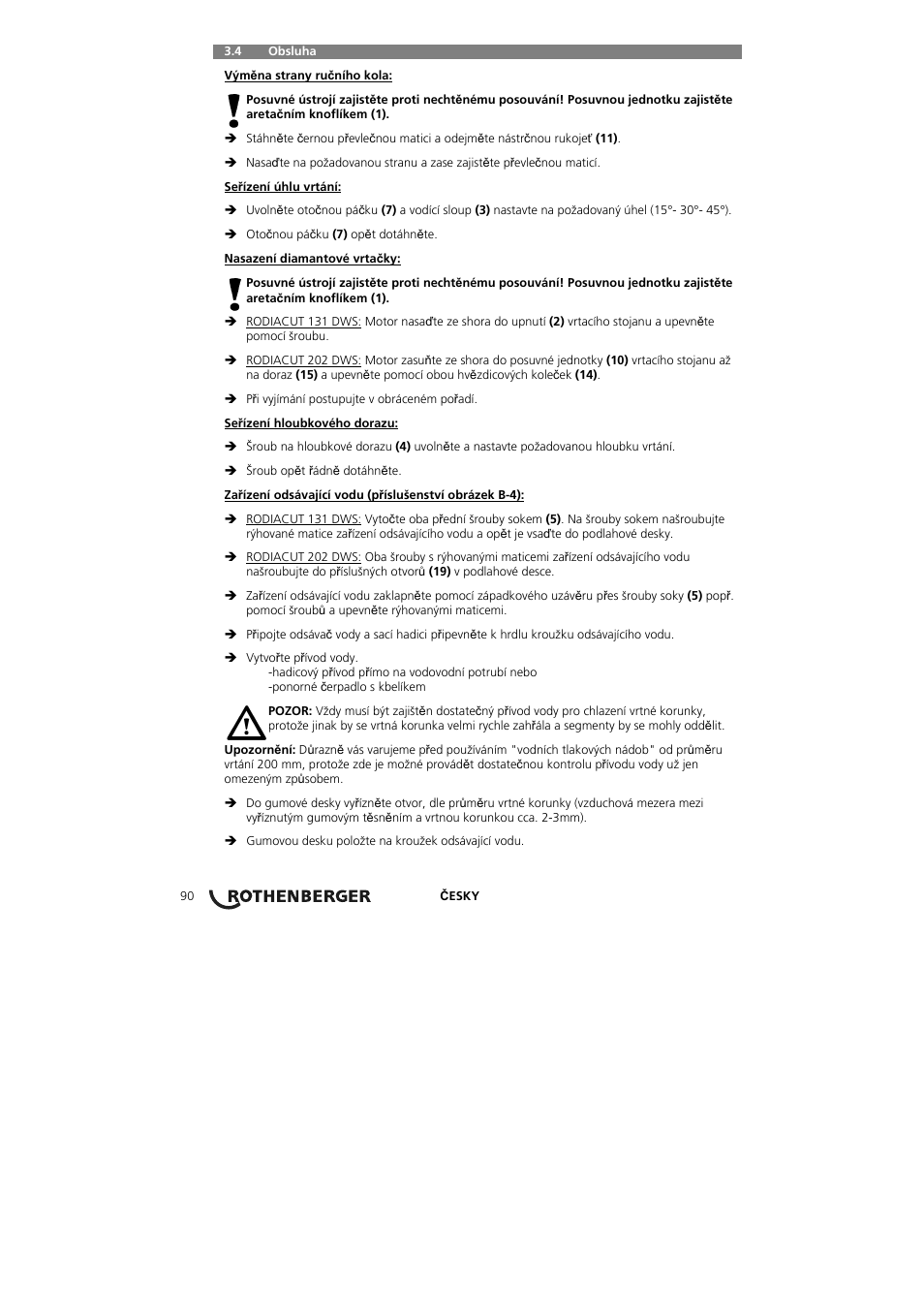 ROTHENBERGER RODIACUT 131 DWS User Manual | Page 94 / 130