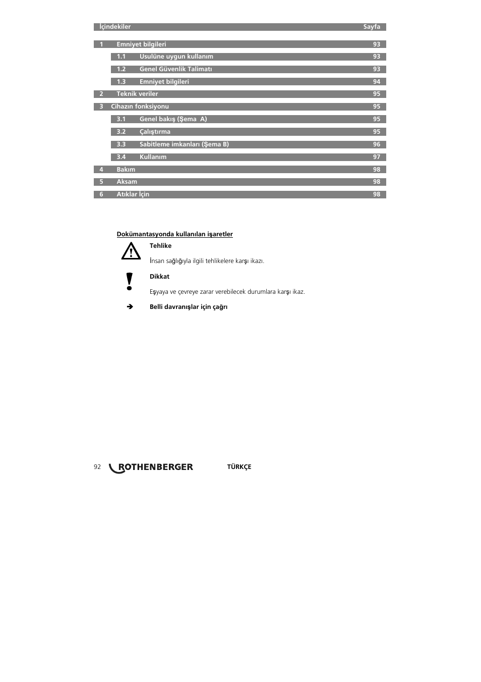 ROTHENBERGER RODIACUT 131 DWS User Manual | Page 96 / 130