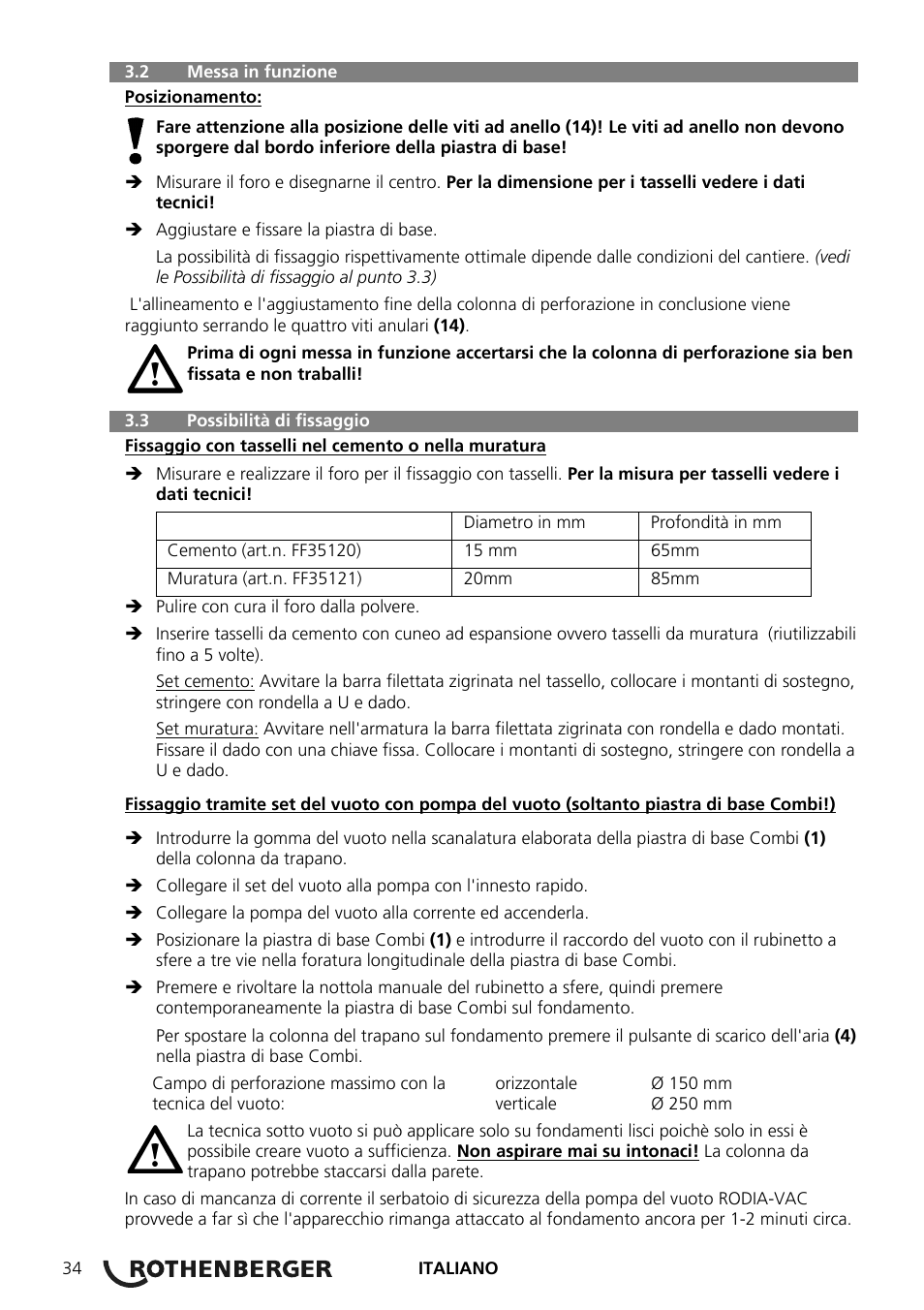 ROTHENBERGER RODIACUT 270 PRO C/270 PRO D User Manual | Page 36 / 144