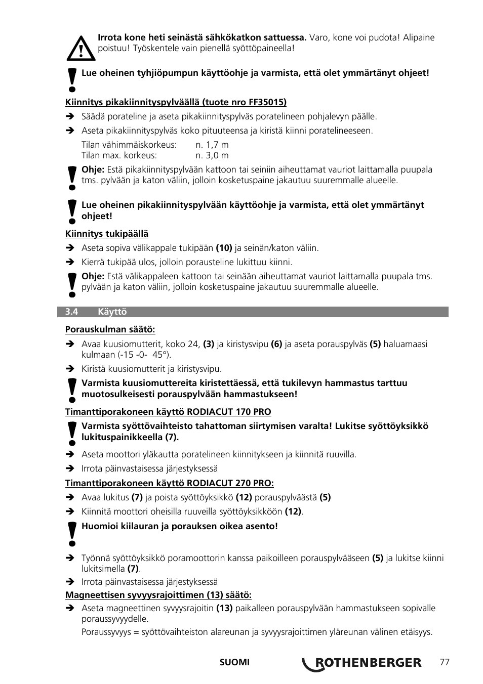 ROTHENBERGER RODIACUT 270 PRO C/270 PRO D User Manual | Page 79 / 144