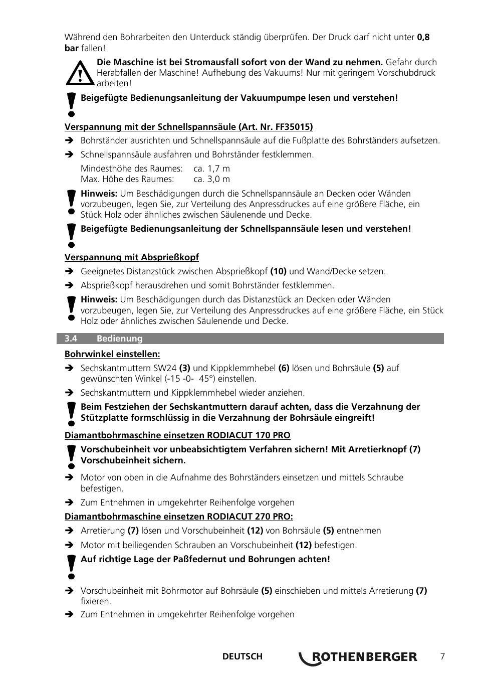 ROTHENBERGER RODIACUT 270 PRO C/270 PRO D User Manual | Page 9 / 144