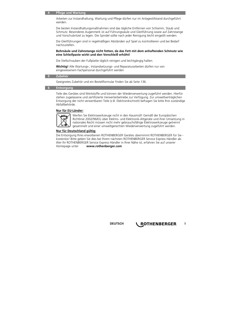 ROTHENBERGER RODIACUT 400 PRO D User Manual | Page 11 / 144