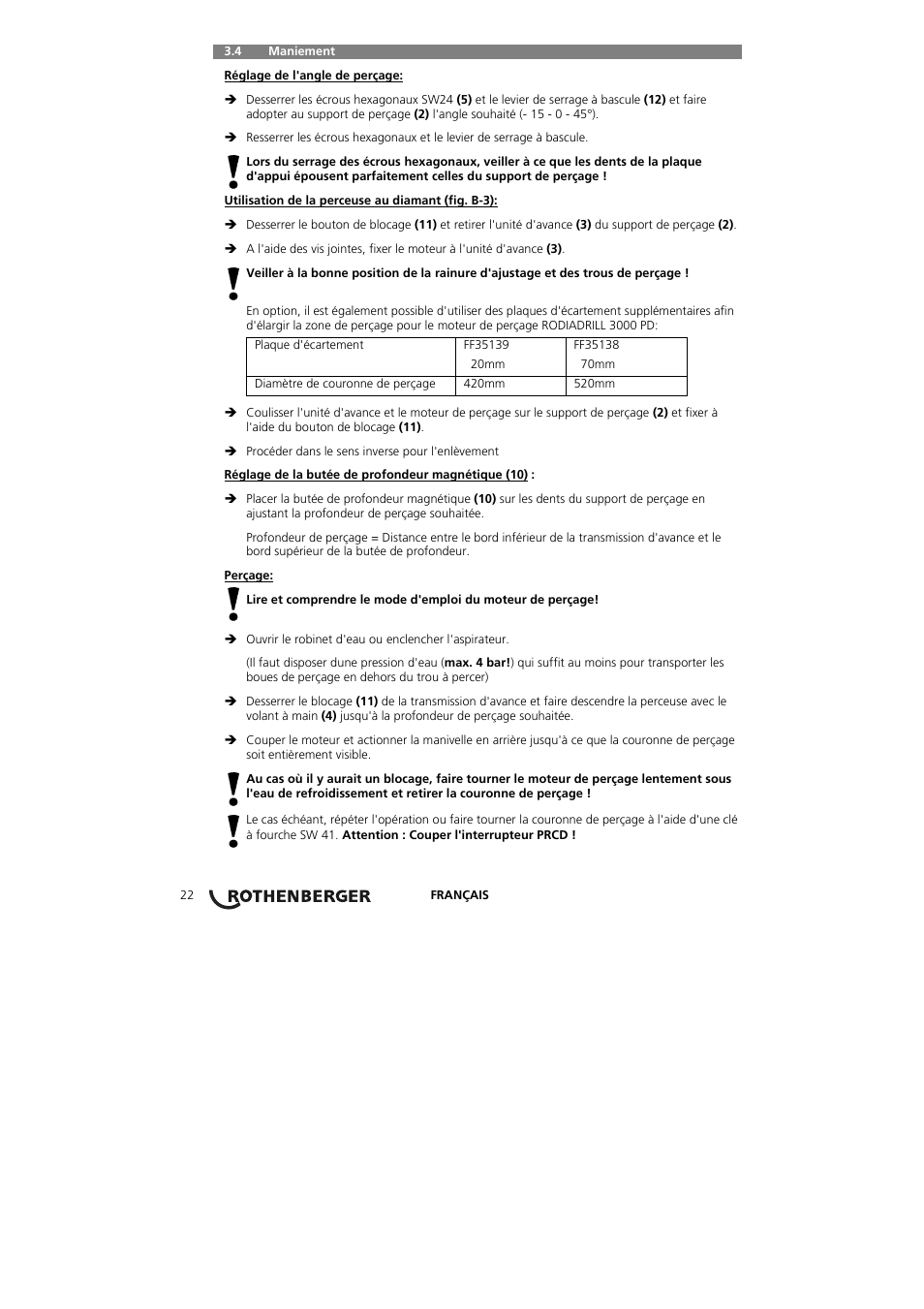 ROTHENBERGER RODIACUT 400 PRO D User Manual | Page 24 / 144