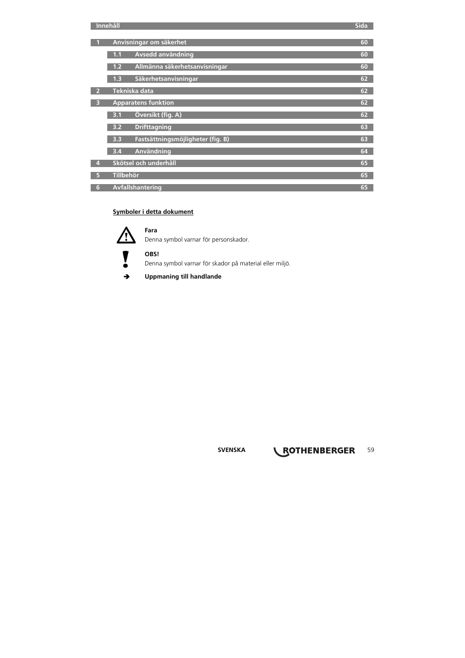 ROTHENBERGER RODIACUT 400 PRO D User Manual | Page 61 / 144