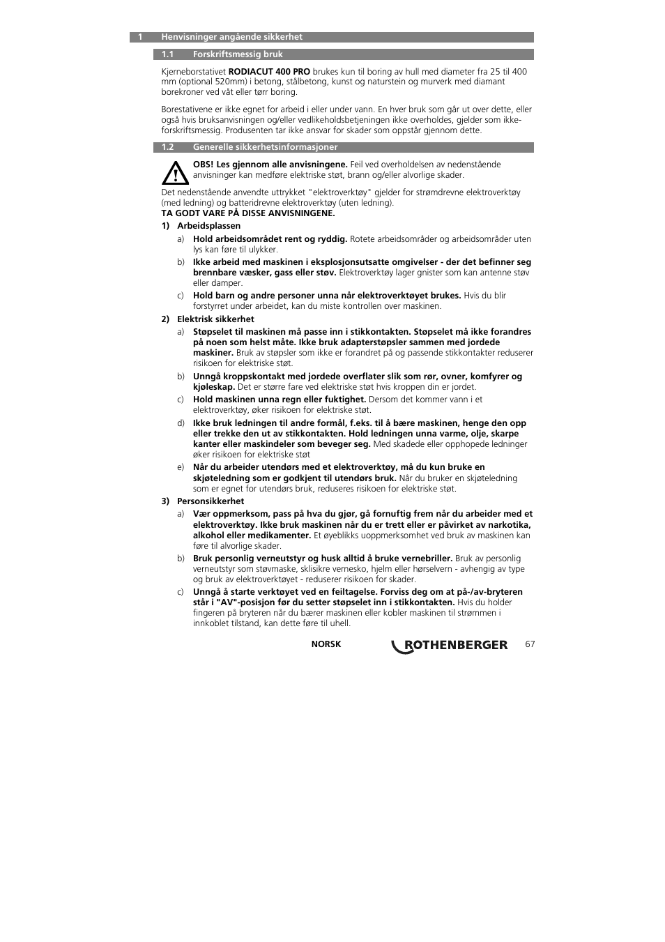 ROTHENBERGER RODIACUT 400 PRO D User Manual | Page 69 / 144