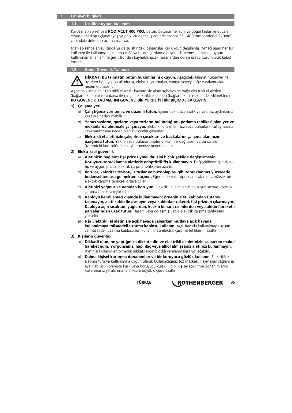 ROTHENBERGER RODIACUT 400 PRO D User Manual | Page 97 / 144