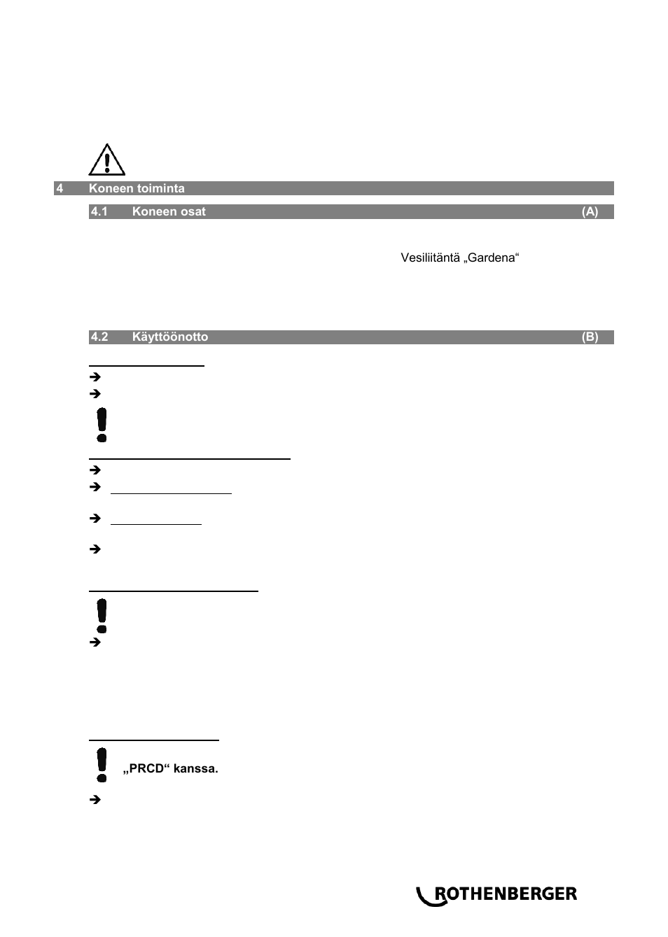 ROTHENBERGER RODIADRILL 1800 DWS User Manual | Page 95 / 156