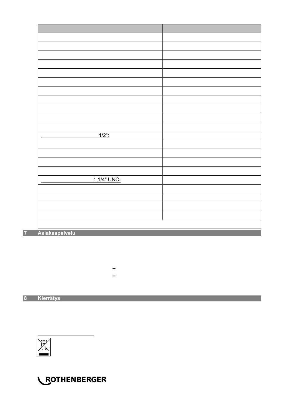 ROTHENBERGER RODIADRILL 1800 DWS User Manual | Page 98 / 156