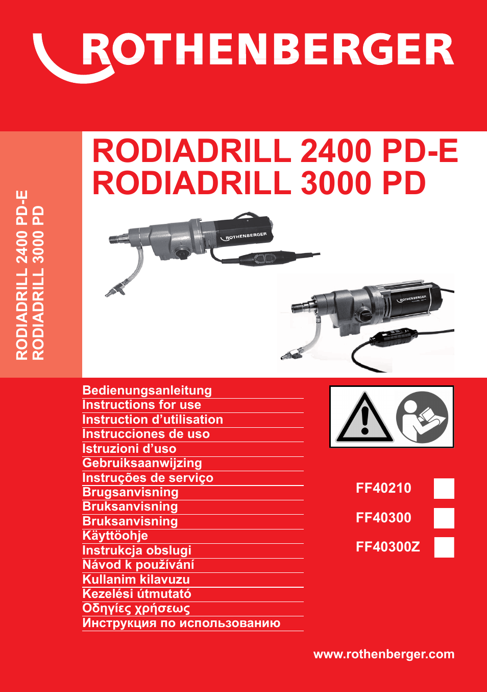 ROTHENBERGER RODIADRILL 3000 PD User Manual | 148 pages