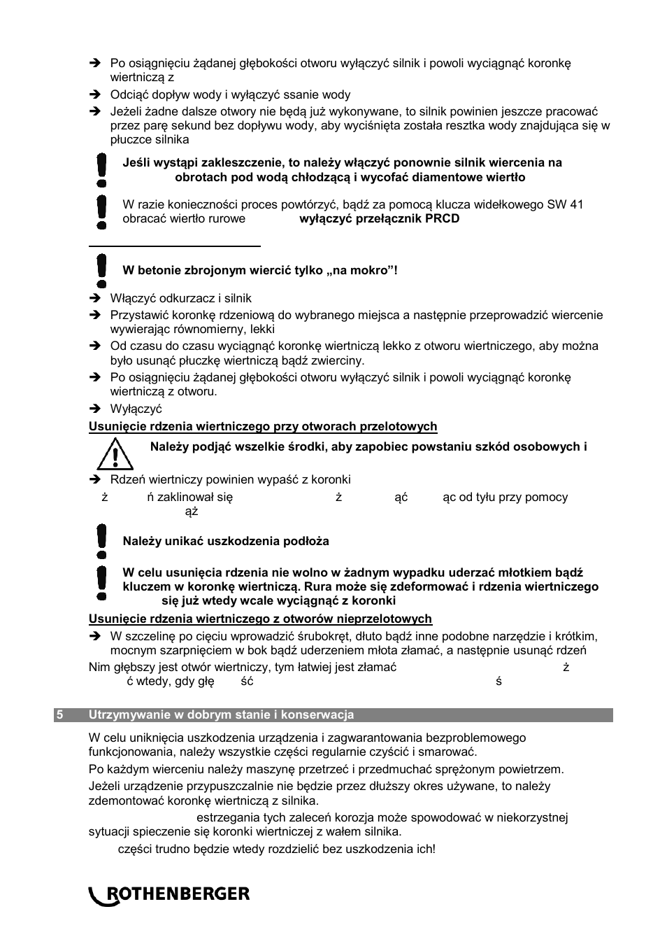 ROTHENBERGER RODIADRILL 3000 PD User Manual | Page 102 / 148