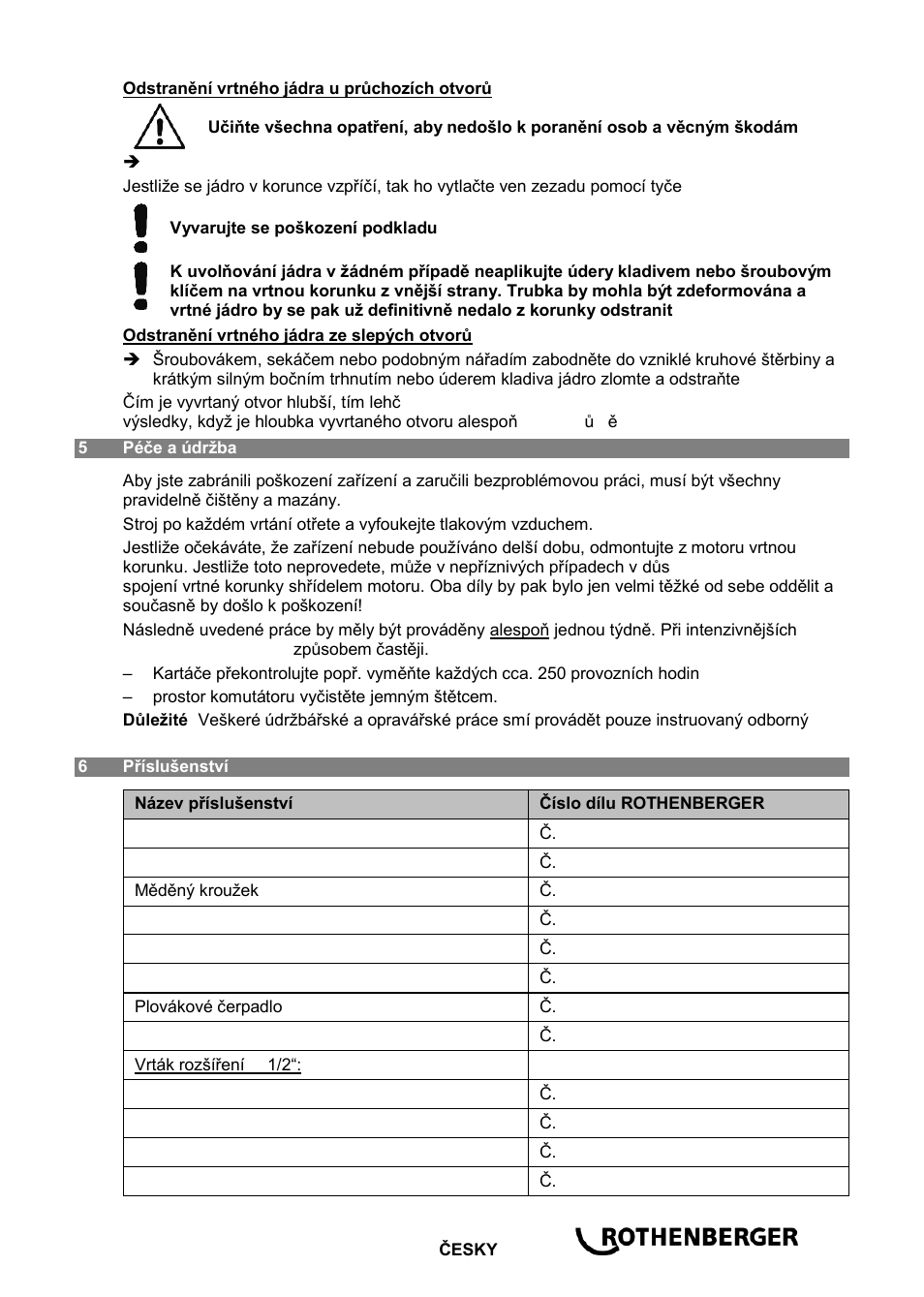 ROTHENBERGER RODIADRILL 3000 PD User Manual | Page 111 / 148