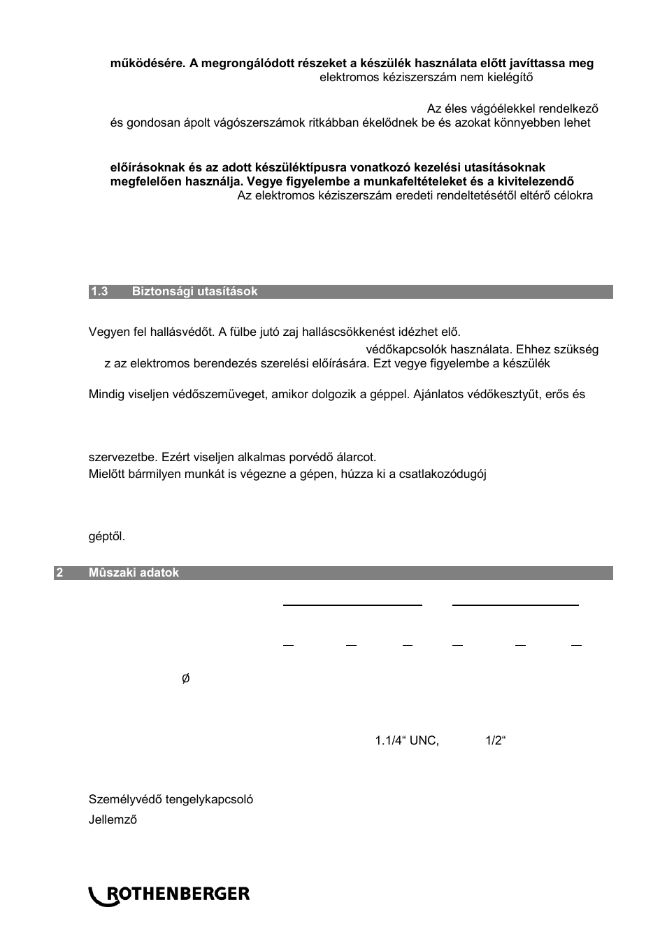 ROTHENBERGER RODIADRILL 3000 PD User Manual | Page 124 / 148