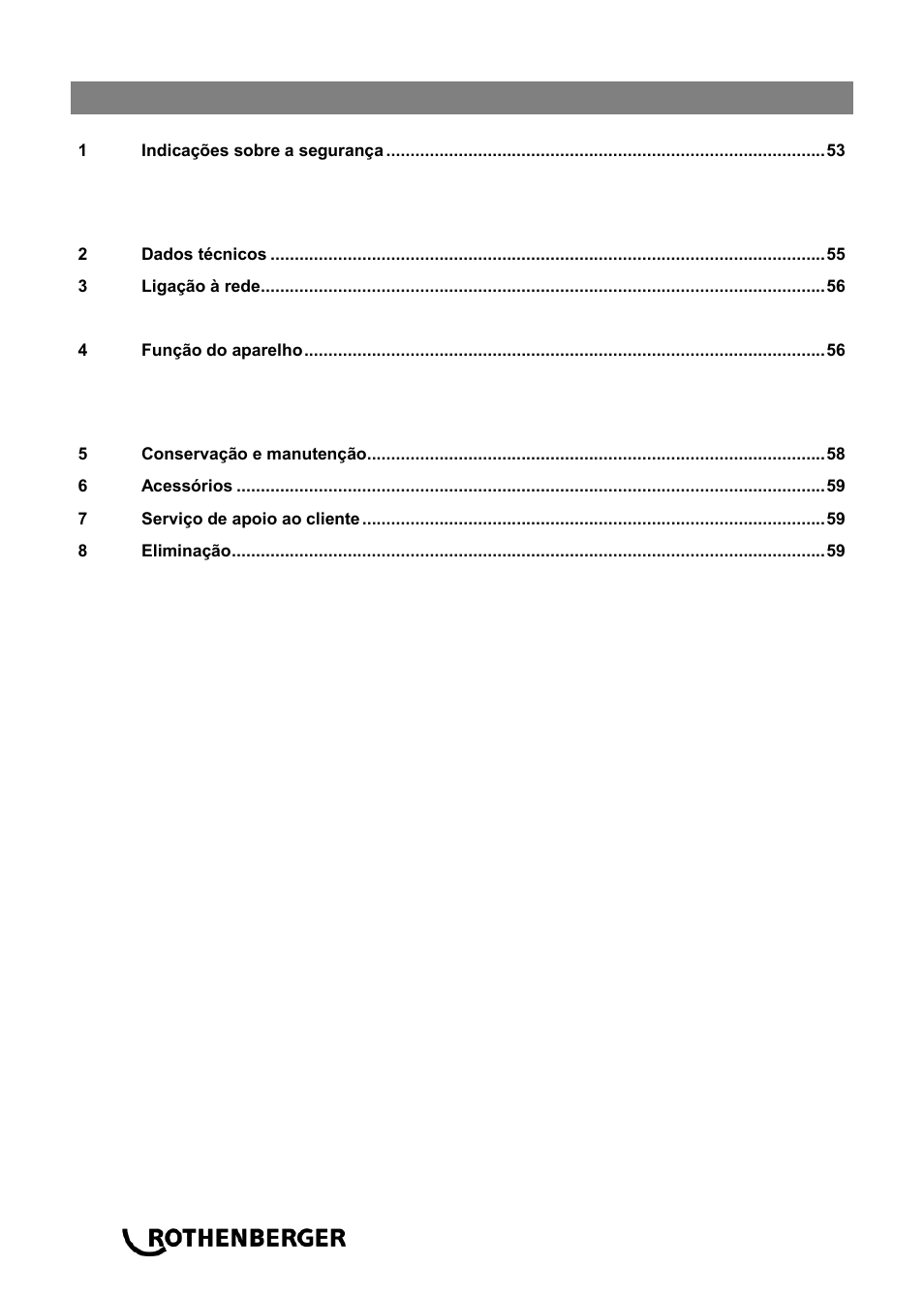 Ba_rodiadrill 2400+3000_pt 0414, Índice página | ROTHENBERGER RODIADRILL 3000 PD User Manual | Page 56 / 148