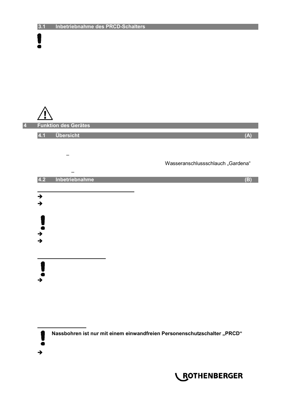 ROTHENBERGER RODIADRILL 3000 PD User Manual | Page 9 / 148