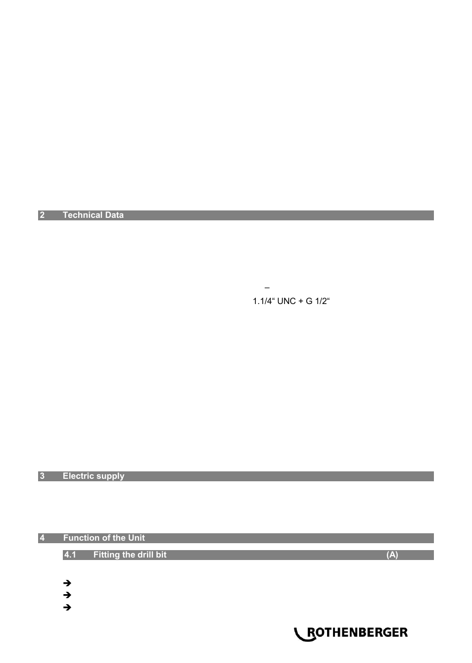 ROTHENBERGER RODIADRILL 1800 DRY User Manual | Page 17 / 124