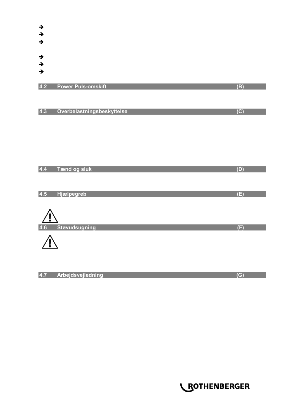 ROTHENBERGER RODIADRILL 1800 DRY User Manual | Page 59 / 124