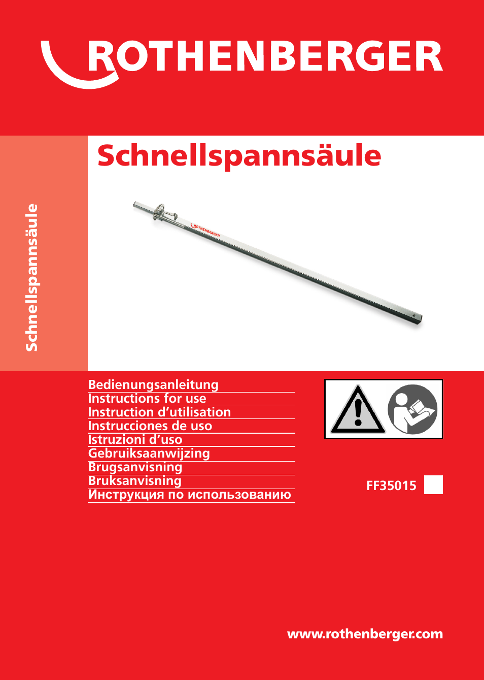 ROTHENBERGER Schnellspannsäule User Manual | 24 pages