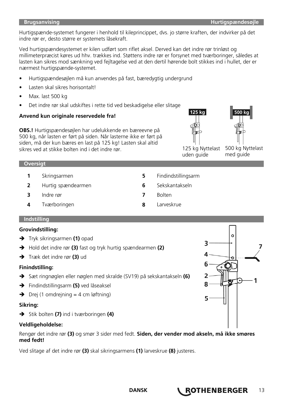 ROTHENBERGER Schnellspannsäule User Manual | Page 15 / 24