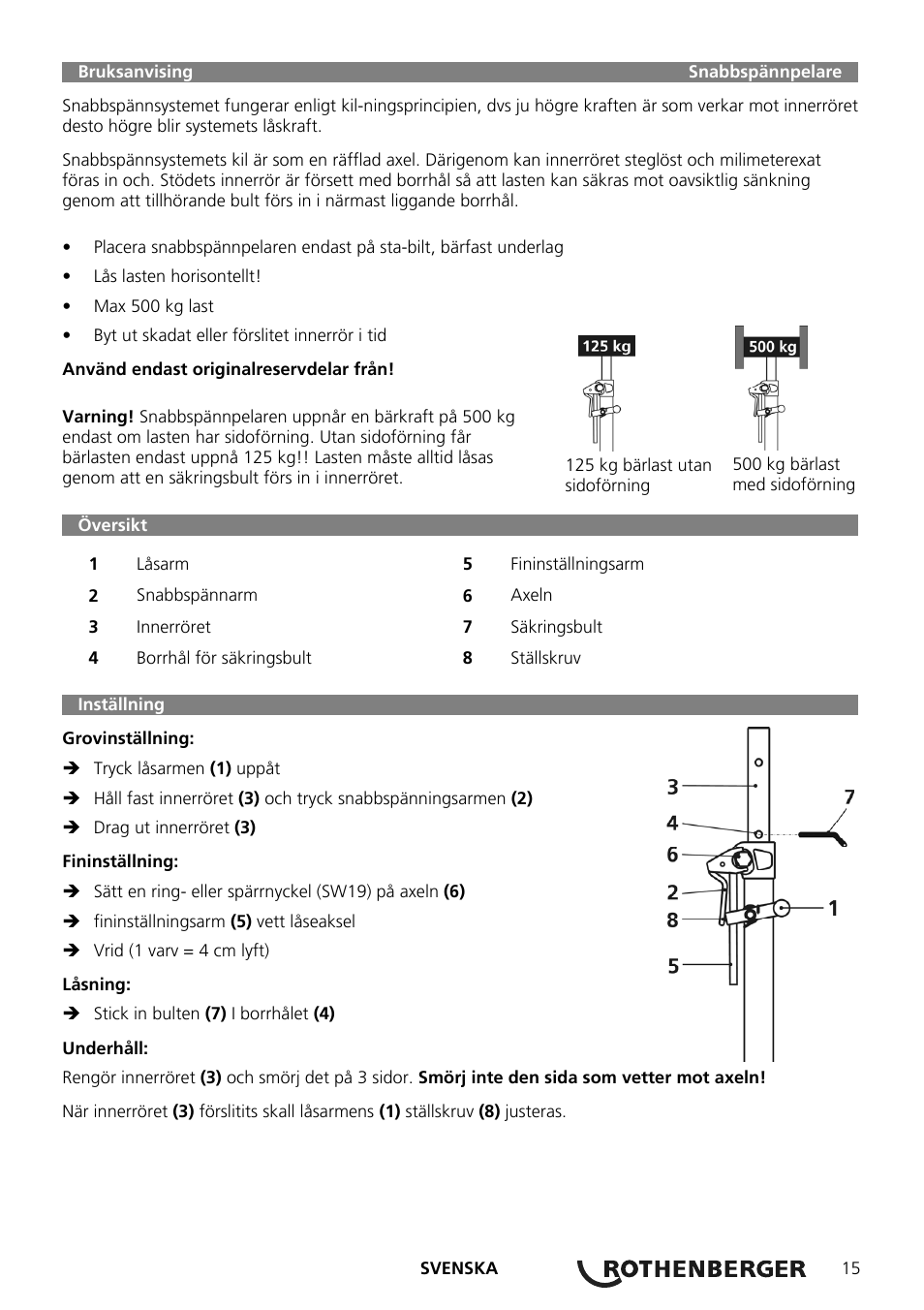 ROTHENBERGER Schnellspannsäule User Manual | Page 17 / 24