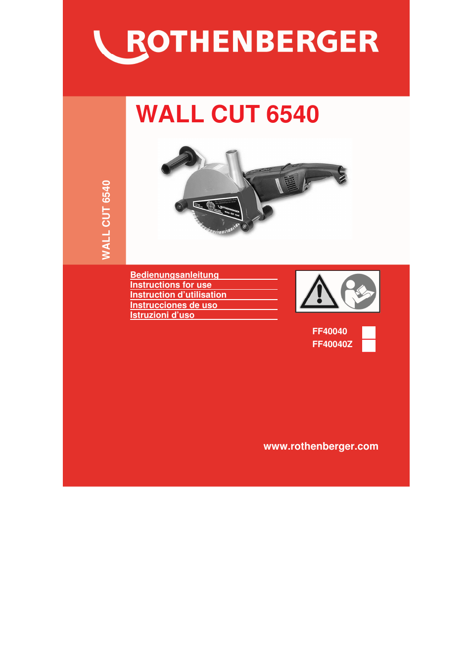 ROTHENBERGER WALL CUT 6540 User Manual | 44 pages