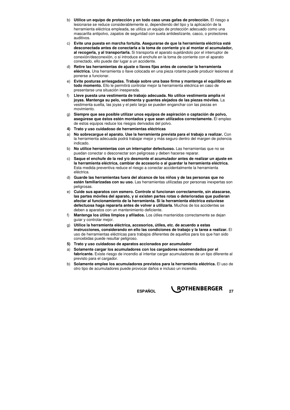 ROTHENBERGER WALL CUT 6540 User Manual | Page 29 / 44