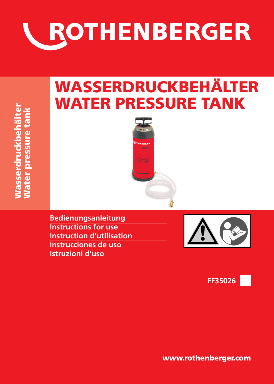 ROTHENBERGER Wasserdruckbehälter User Manual | 20 pages