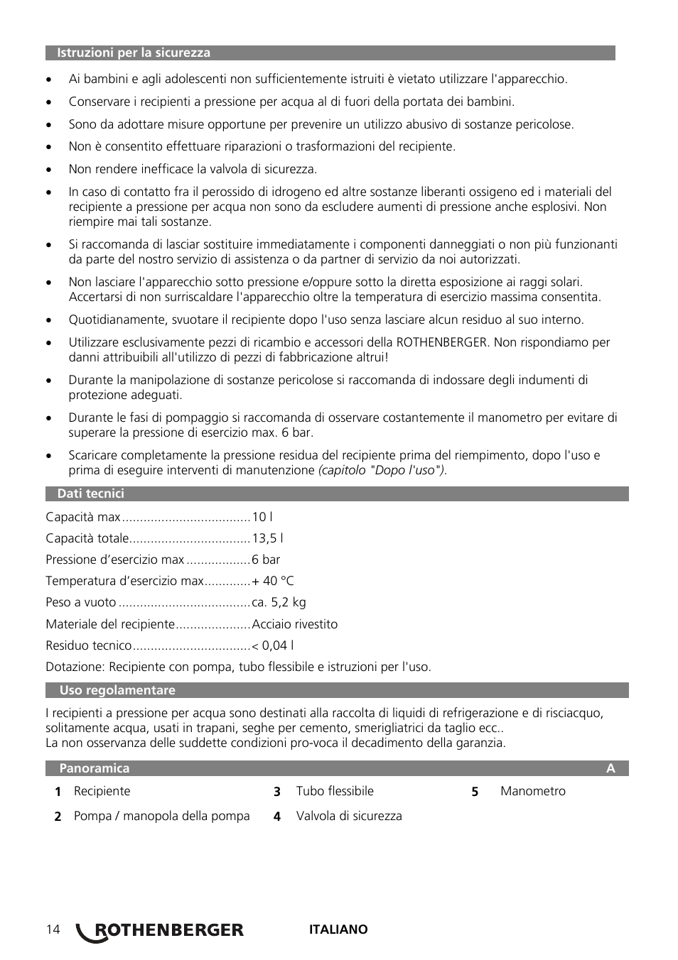 ROTHENBERGER Wasserdruckbehälter User Manual | Page 16 / 20