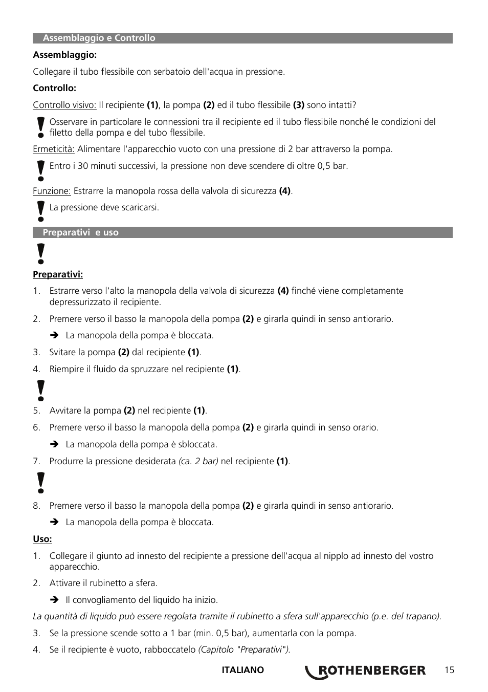 ROTHENBERGER Wasserdruckbehälter User Manual | Page 17 / 20