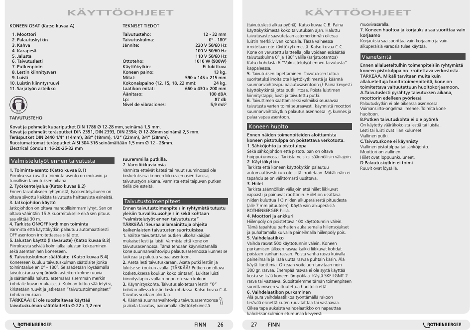 Käyttöohjeet | ROTHENBERGER ROBEND 3000 User Manual | Page 14 / 15