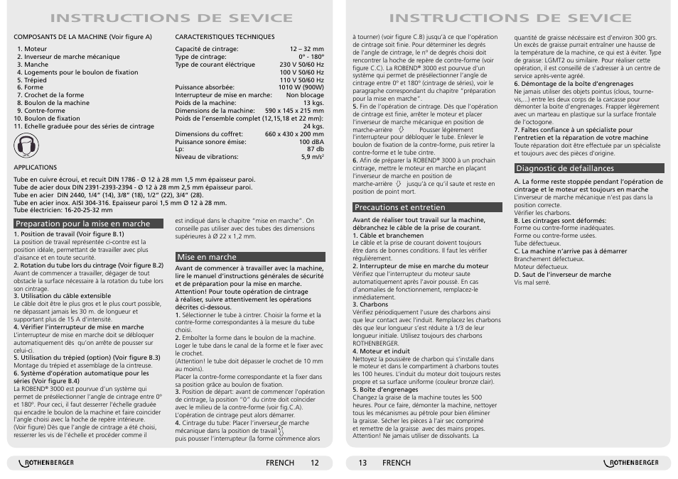 Instructions de sevice | ROTHENBERGER ROBEND 3000 User Manual | Page 7 / 15
