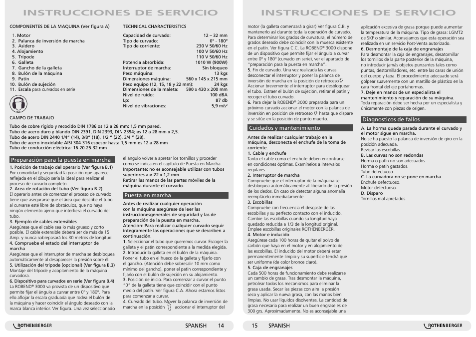 Instrucciones de servicio | ROTHENBERGER ROBEND 3000 User Manual | Page 8 / 15