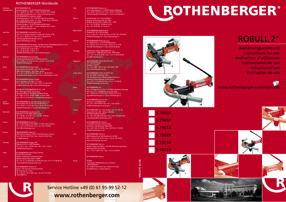 ROTHENBERGER ROBULL Typ ME User Manual | 14 pages