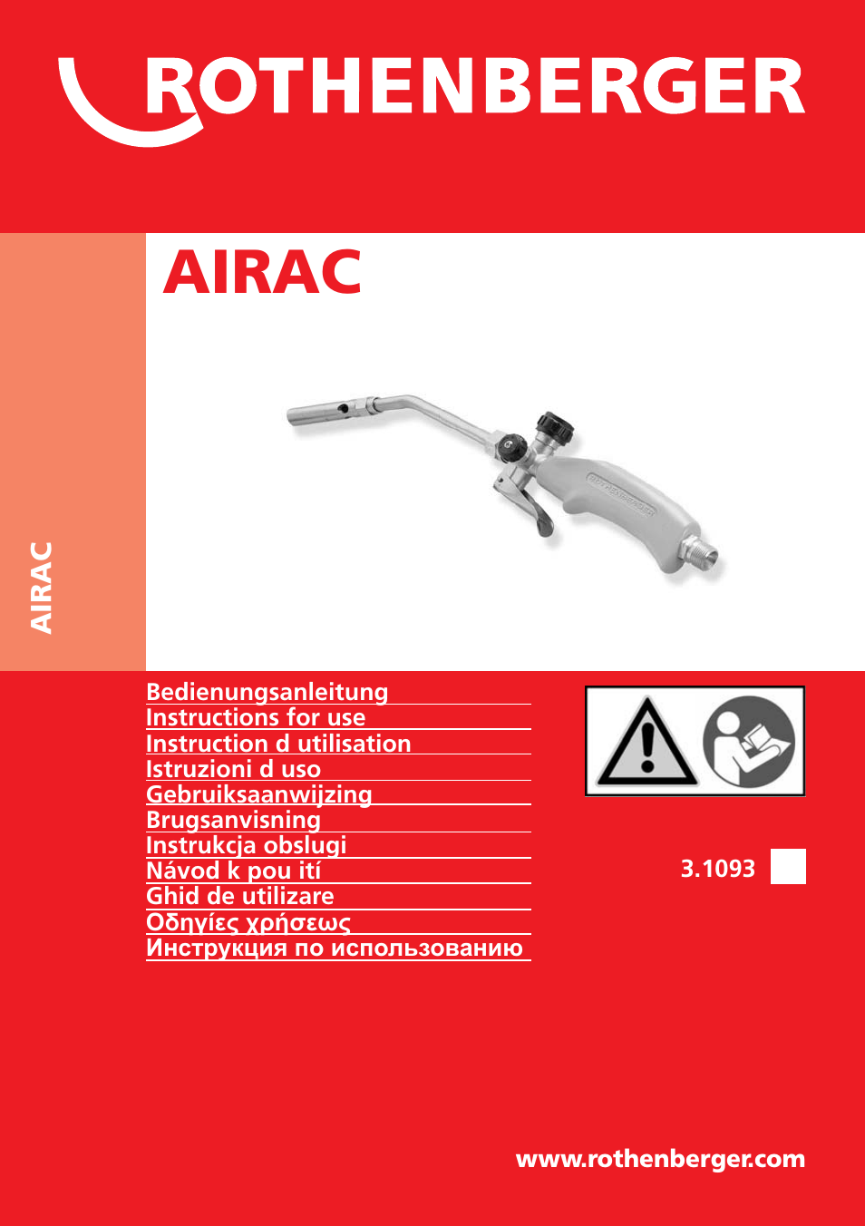 ROTHENBERGER AIRAC Hartlötset User Manual | 56 pages