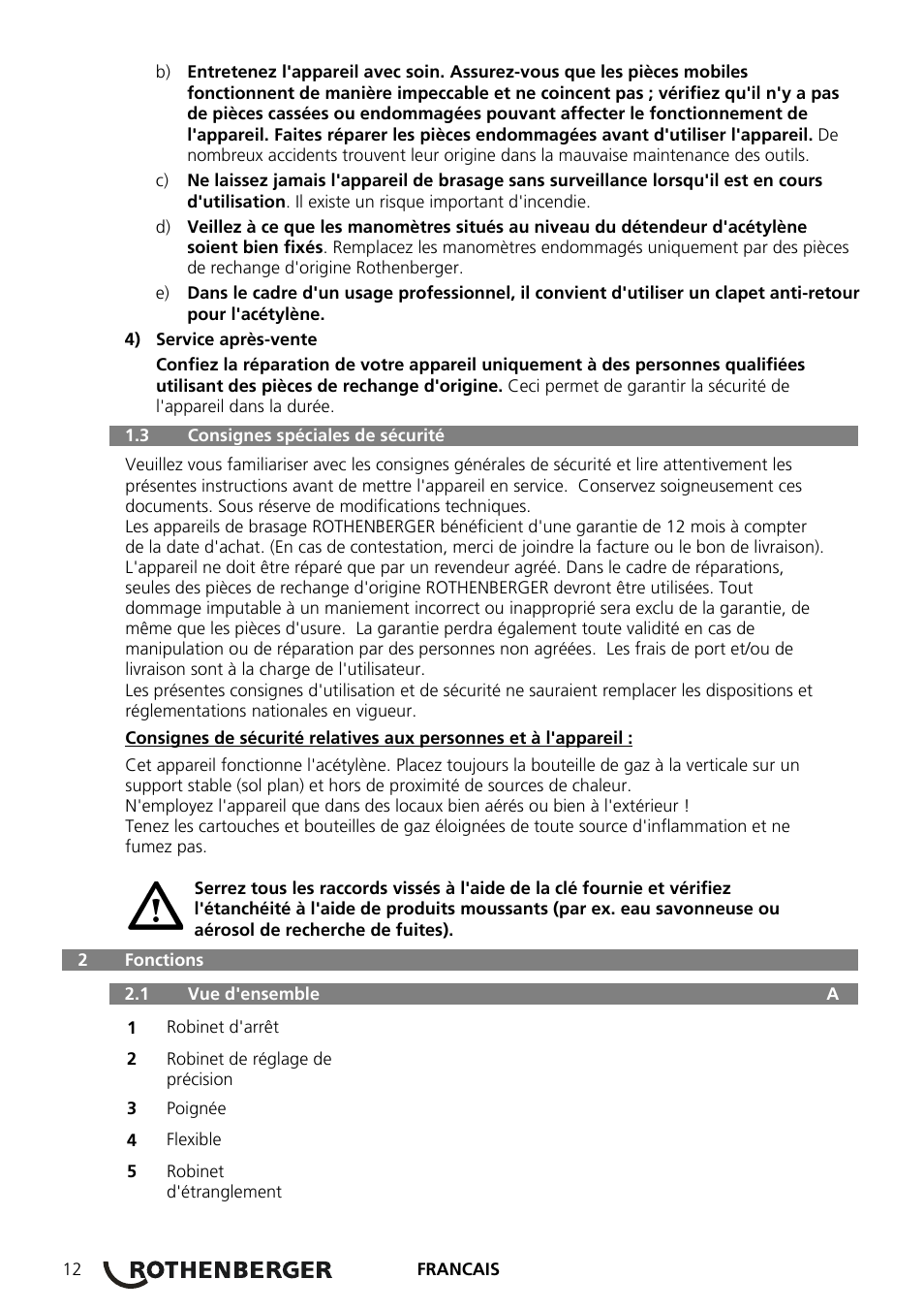 ROTHENBERGER AIRAC Hartlötset User Manual | Page 14 / 56