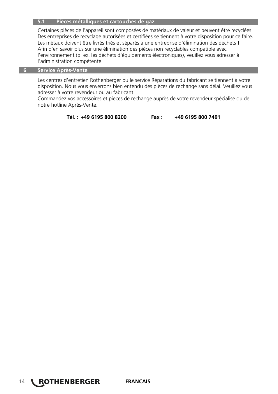 ROTHENBERGER AIRAC Hartlötset User Manual | Page 16 / 56