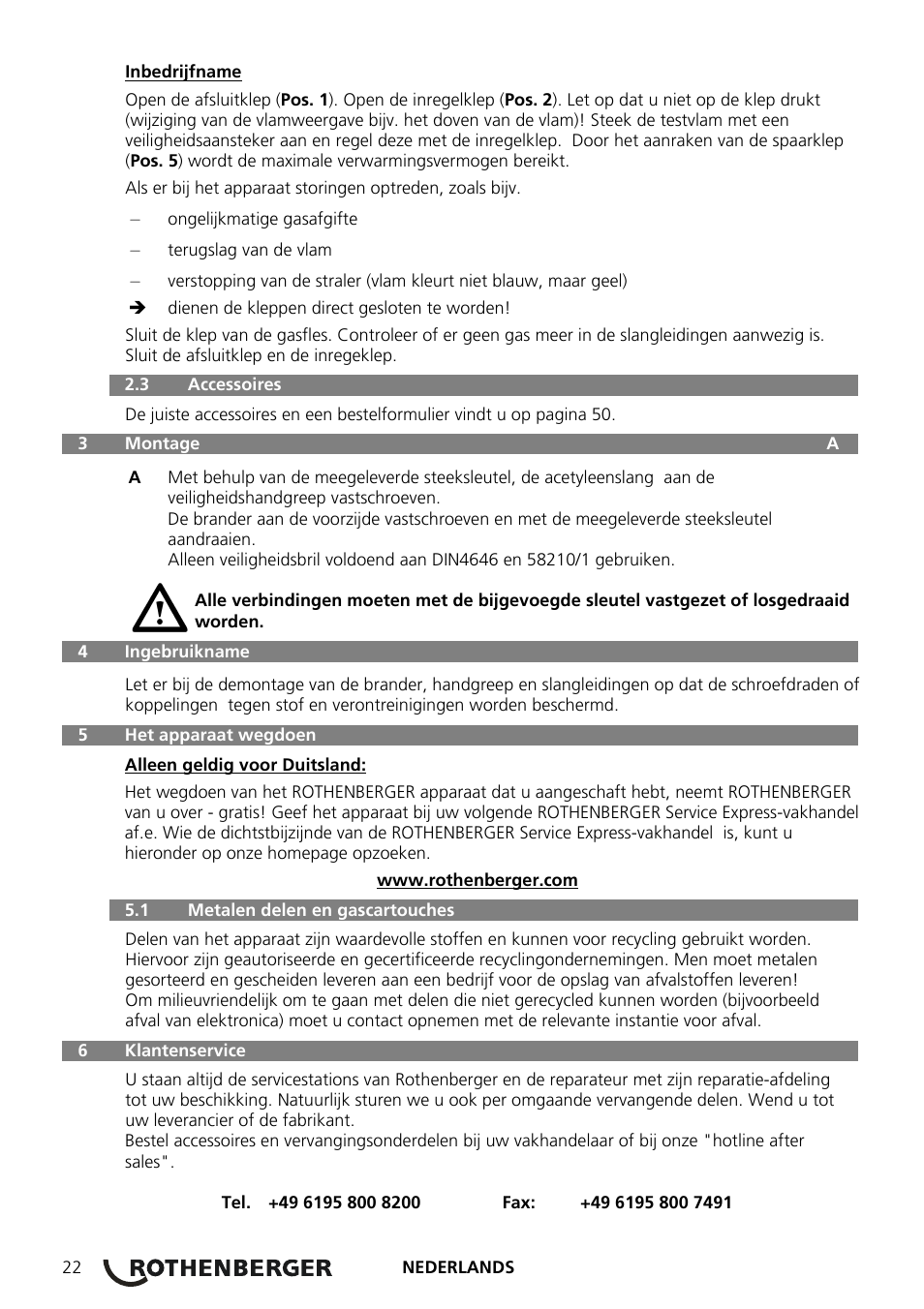 ROTHENBERGER AIRAC Hartlötset User Manual | Page 24 / 56