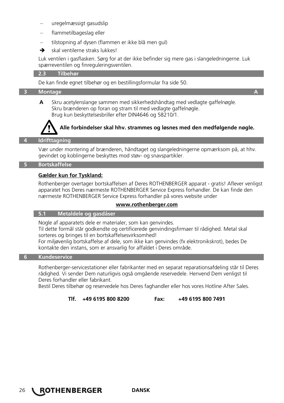 ROTHENBERGER AIRAC Hartlötset User Manual | Page 28 / 56