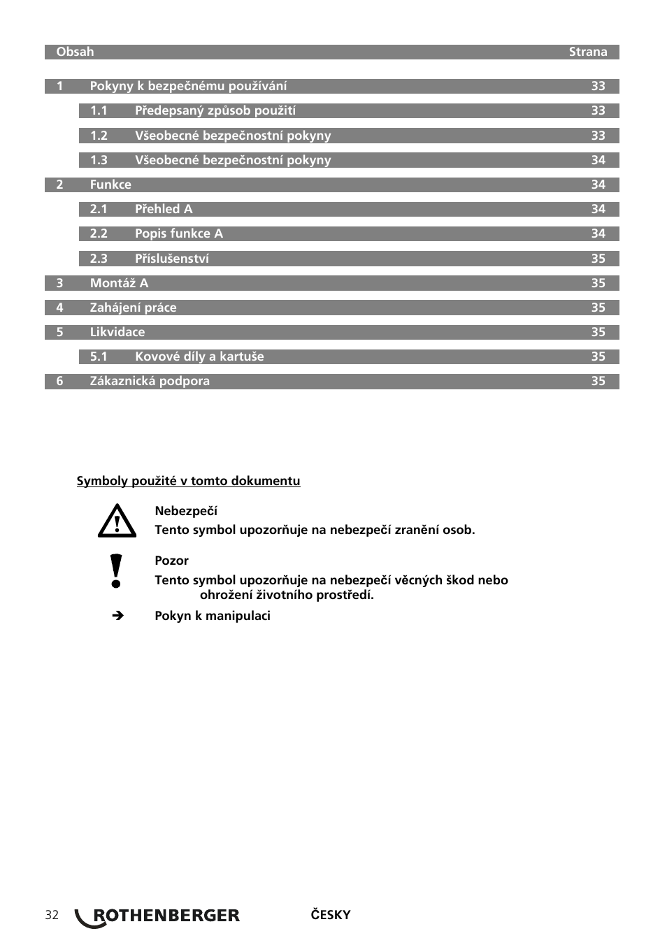 ROTHENBERGER AIRAC Hartlötset User Manual | Page 34 / 56