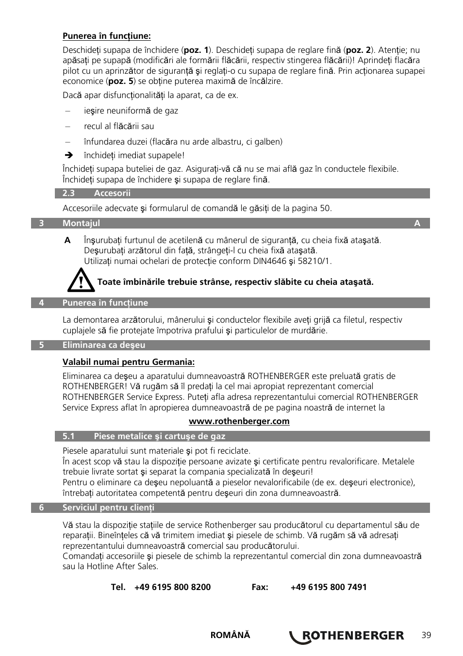 ROTHENBERGER AIRAC Hartlötset User Manual | Page 41 / 56
